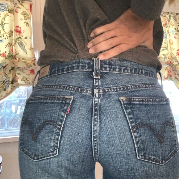 Levi's Denim - Stretch straight leg Levi’s blue jeans 505